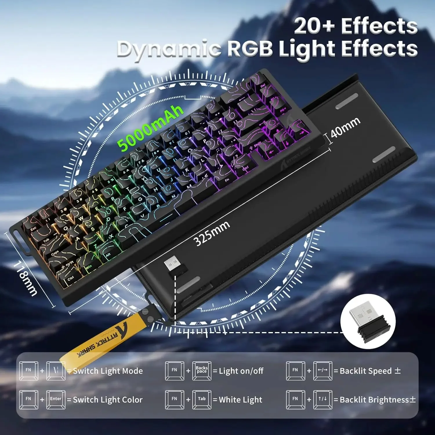 Keyboard Gaming Mac - Attack Shark X68PRO HE Wireless Gaming