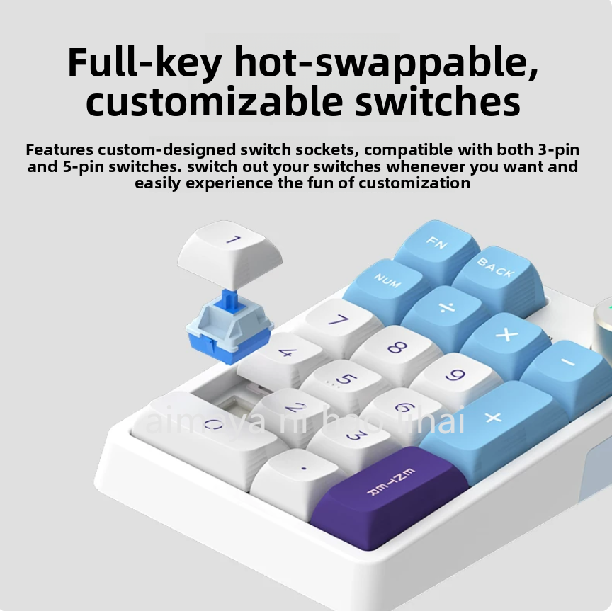 Gaming Keyboard Wireless - Kzzi K20 Mini Keypad Three Mode