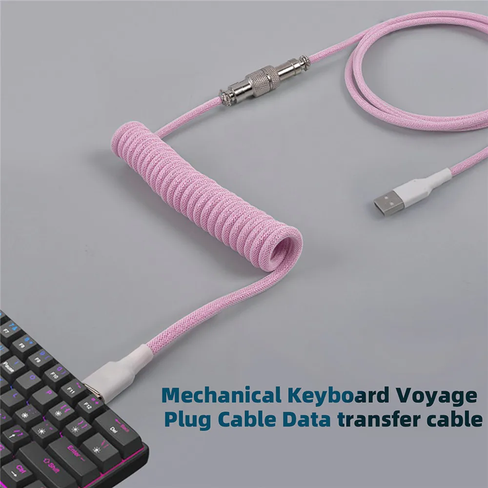 Gaming Keyboard Type C - New Mechanical Keyboard Coiled Cable Wire