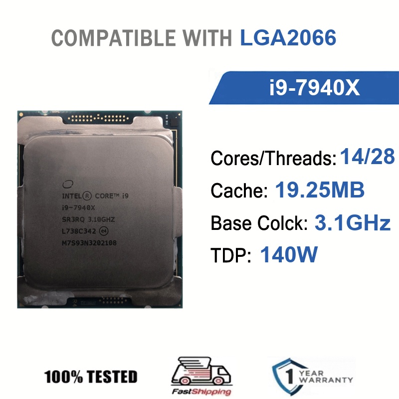 Intel Cpu Core I9 - Intel Core i9-7940X 14 Core 28