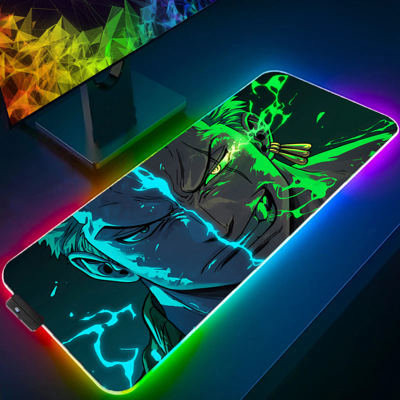 Gaming Keyboard Backlit - ONE PIECE Zoro Mouse Pad RGB