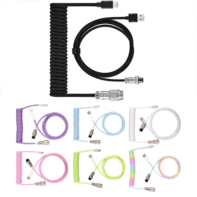 Gaming Keyboard Type C - USB Type C Mechanical Keyboard Coiled