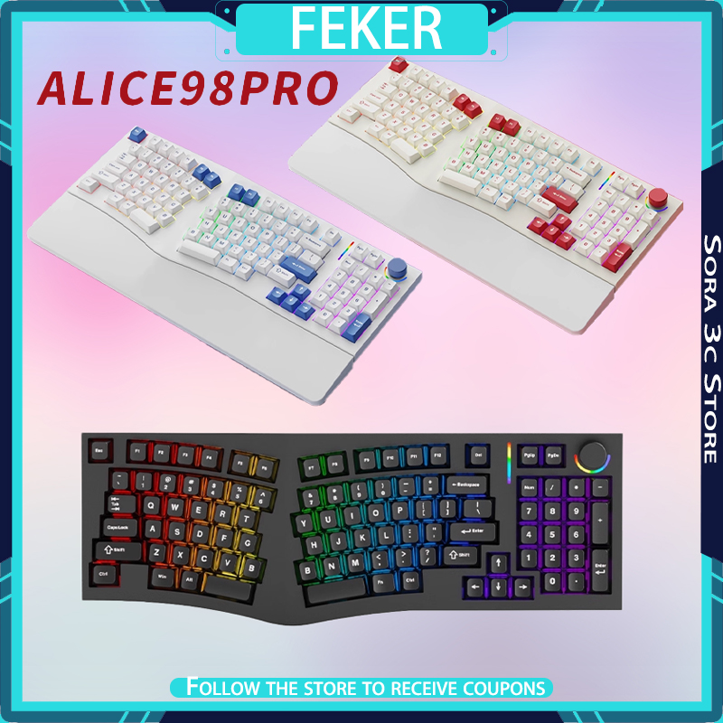 Gaming Keyboard Hand - FEKER Alice98pro Mechanical Keyboard Alien Ergonomic