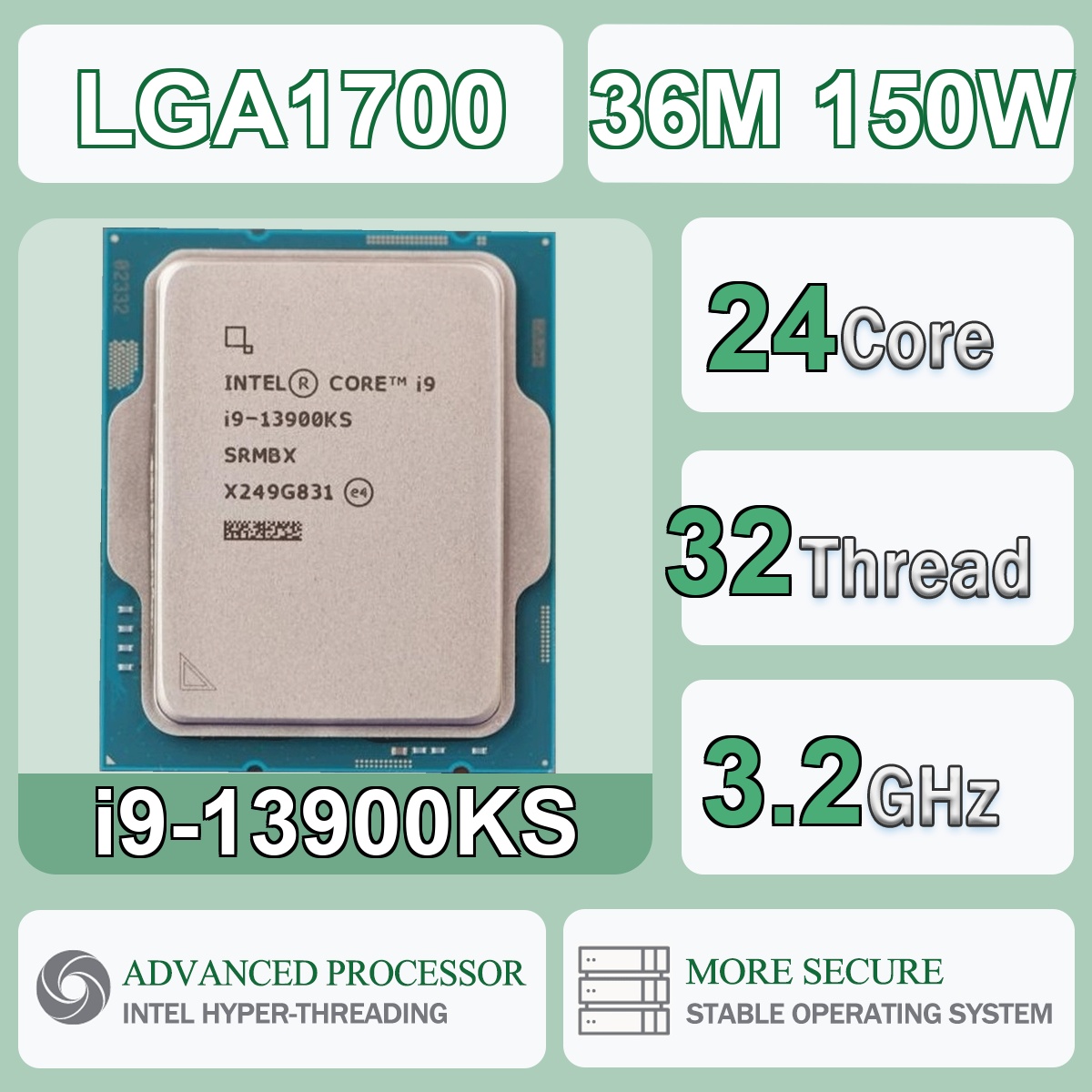 Intel Cpu Core I9 - Intel Core i9-13900KS 24C/32T 3.2GHz 150W