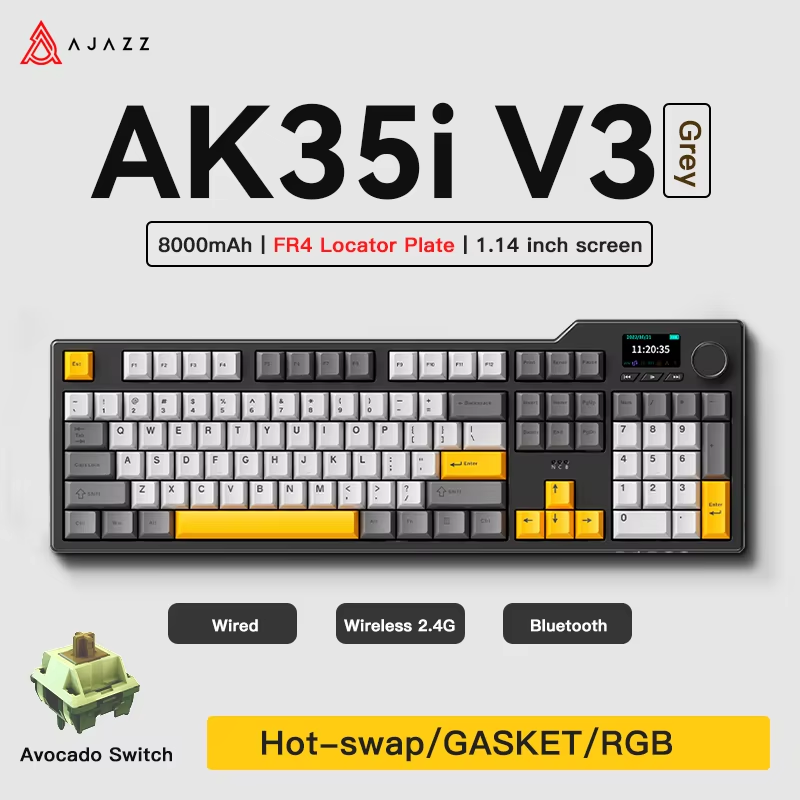 Ajazz AK35I V3/V4 MAX Tri-mode - đánh giá và giá Gaming Keyboard Thocky