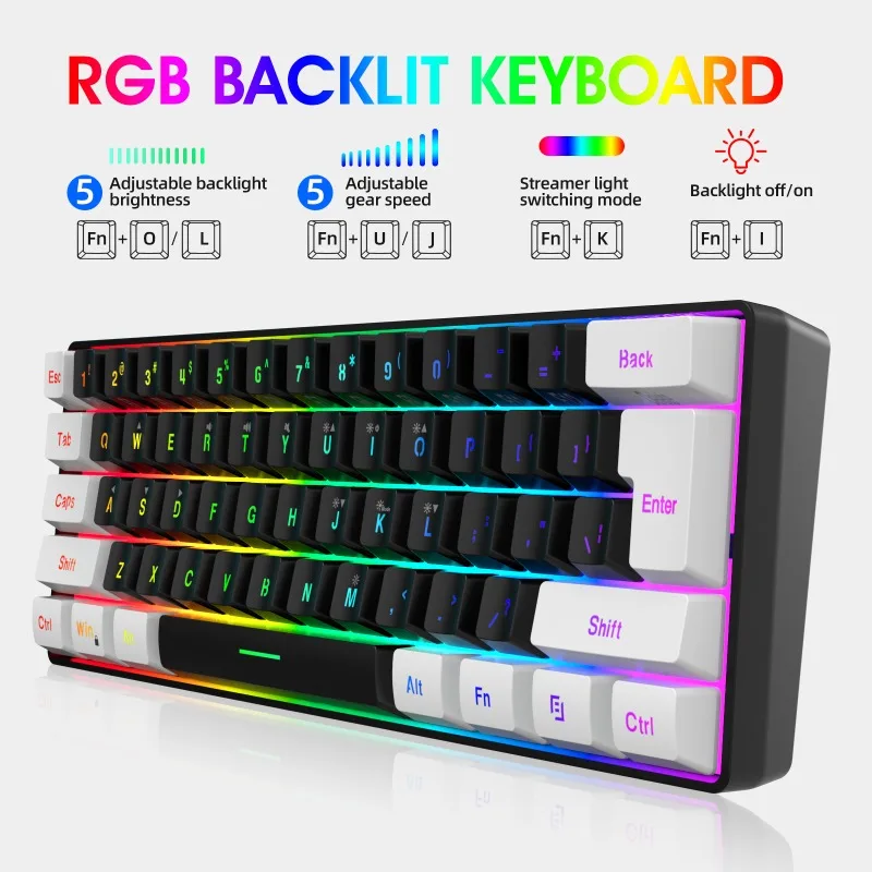 Keyboard and Mouse 60% Compute - đánh giá và giá Gaming Keyboard And Mouse Wireless