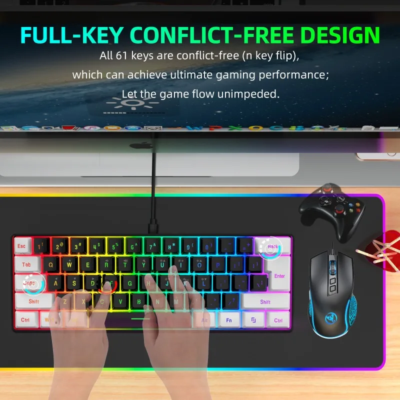 Keyboard and Mouse 60% Compute - đánh giá và giá Gaming Keyboard And Mouse Wireless