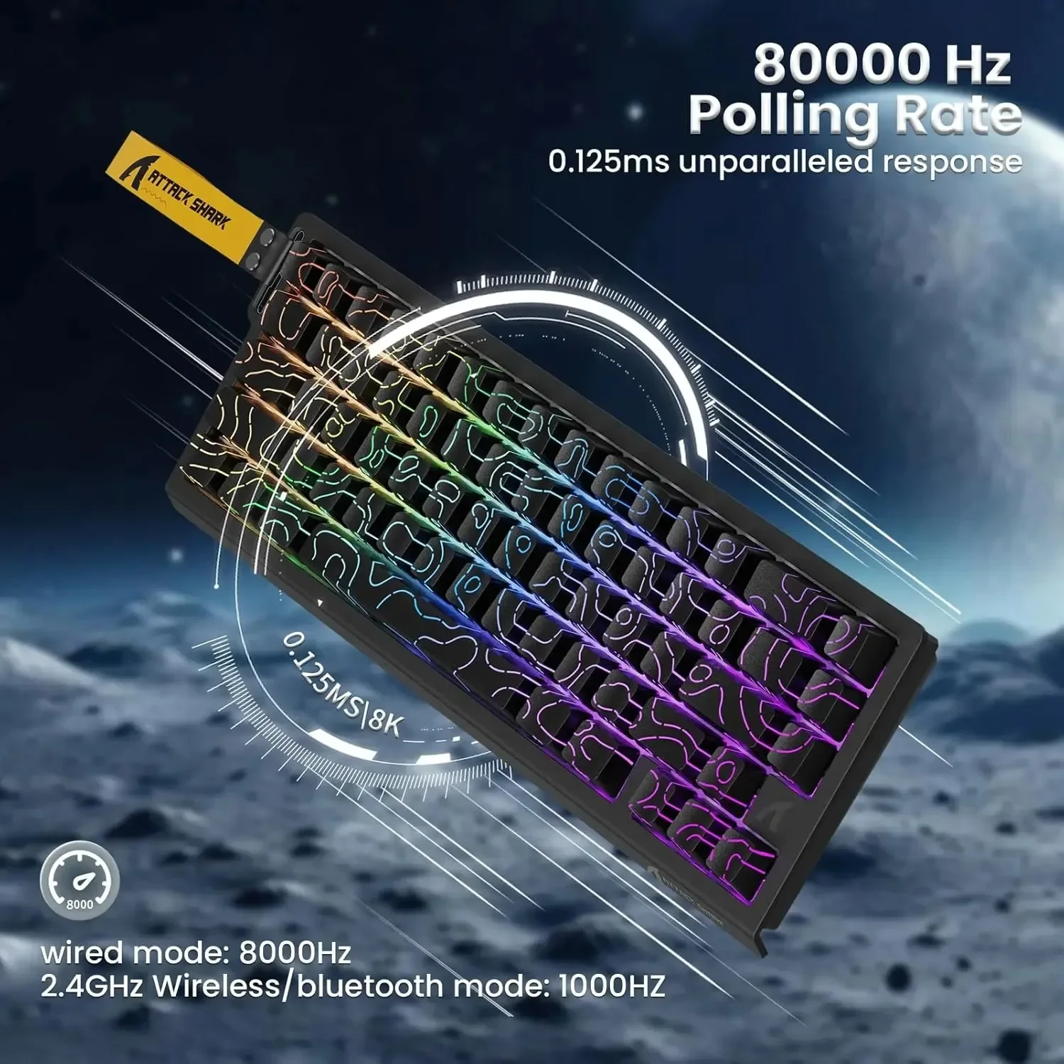 Attack Shark X68PRO HE Wireles - đánh giá và giá Keyboard Gaming Mac
