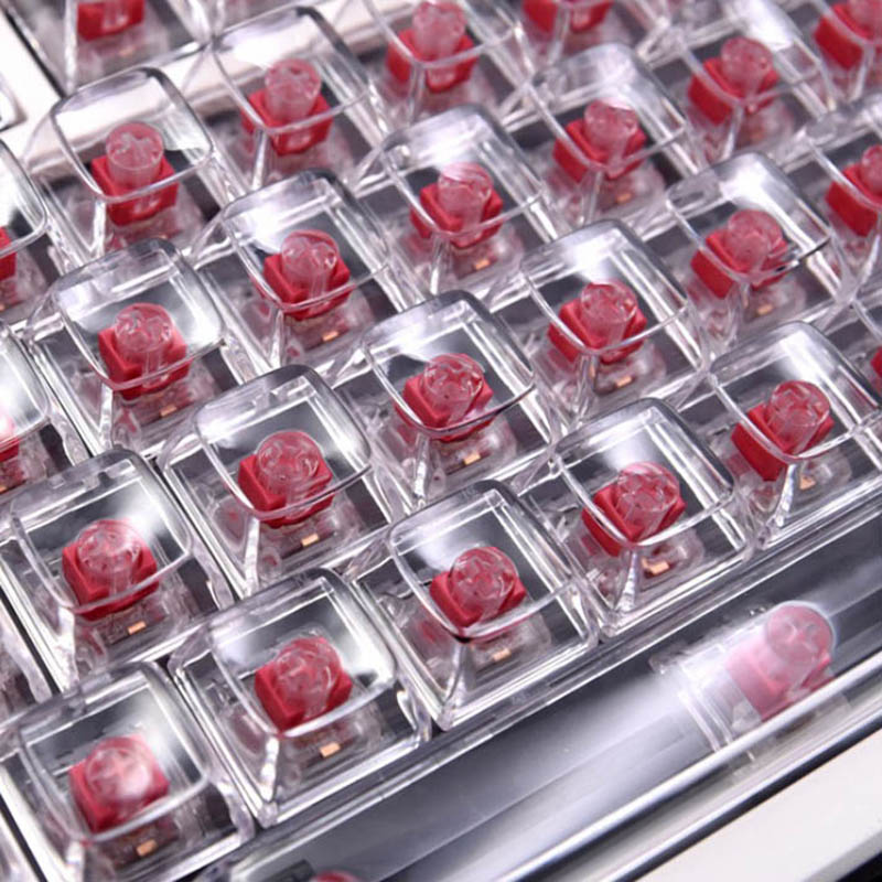 132 Keys Crystal Transparent K - đánh giá và giá Keyboard Gaming Transparent