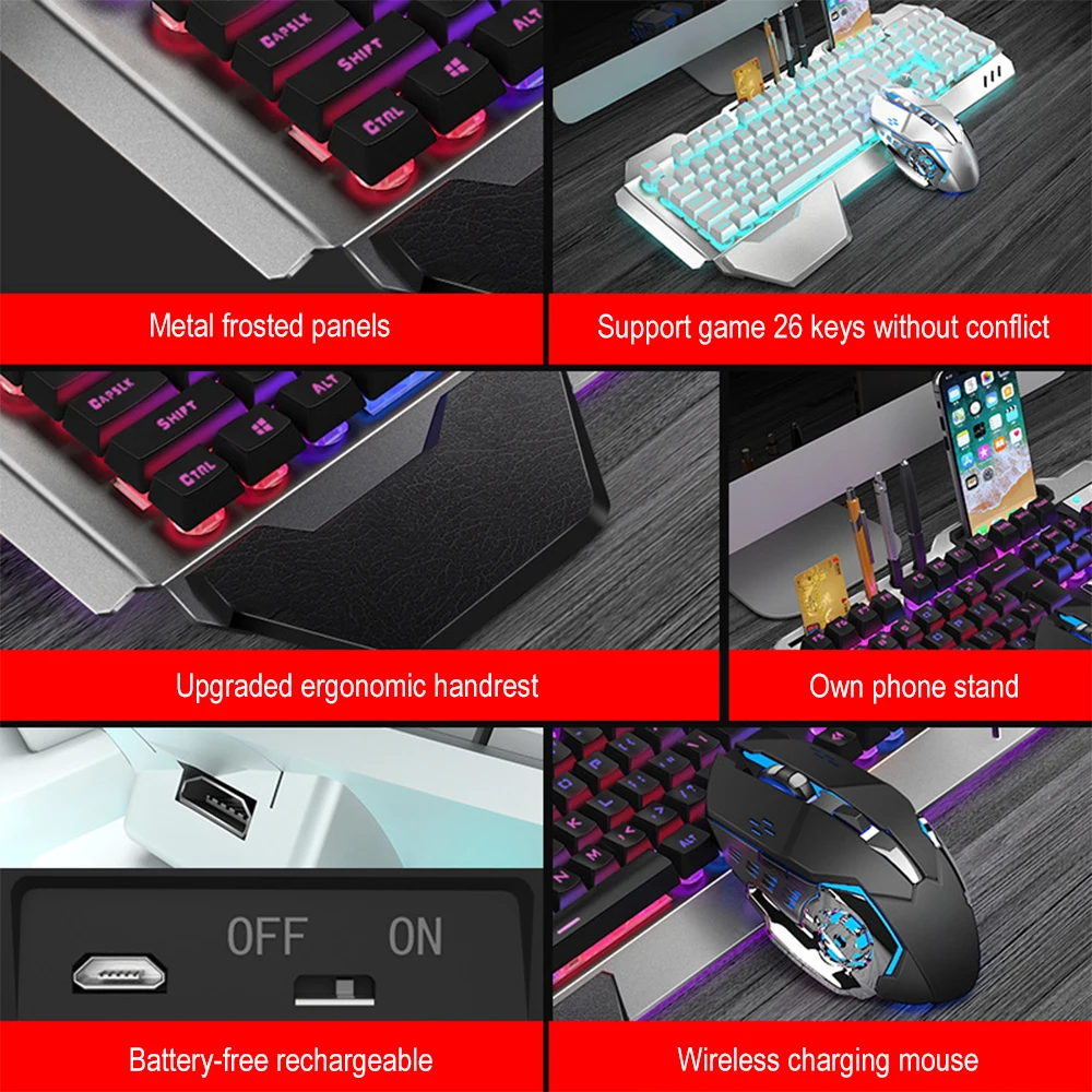K680 Rechargeable 2.4G wireles - đánh giá và giá Gaming Keyboard And Mouse Wireless