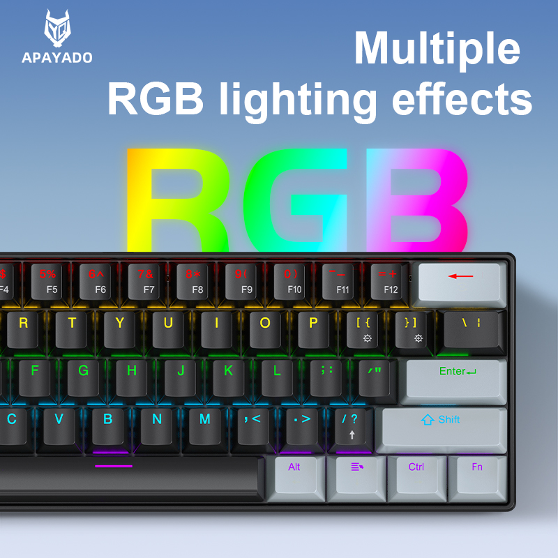 APAYADO K61 Mini Mechanical Ke - đánh giá và giá Keyboard Gaming Blue Switch
