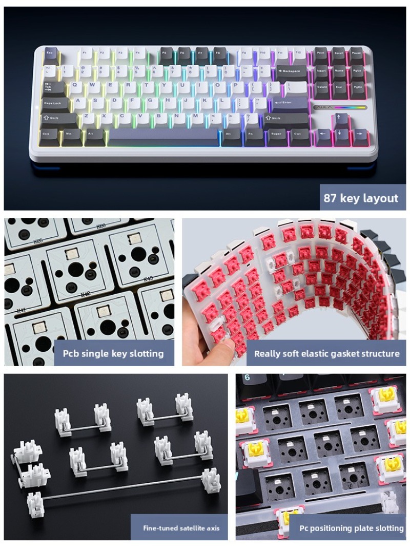 AULA F87 Pro Wireless Mechanic - đánh giá và giá Gaming Keyboard Thocky