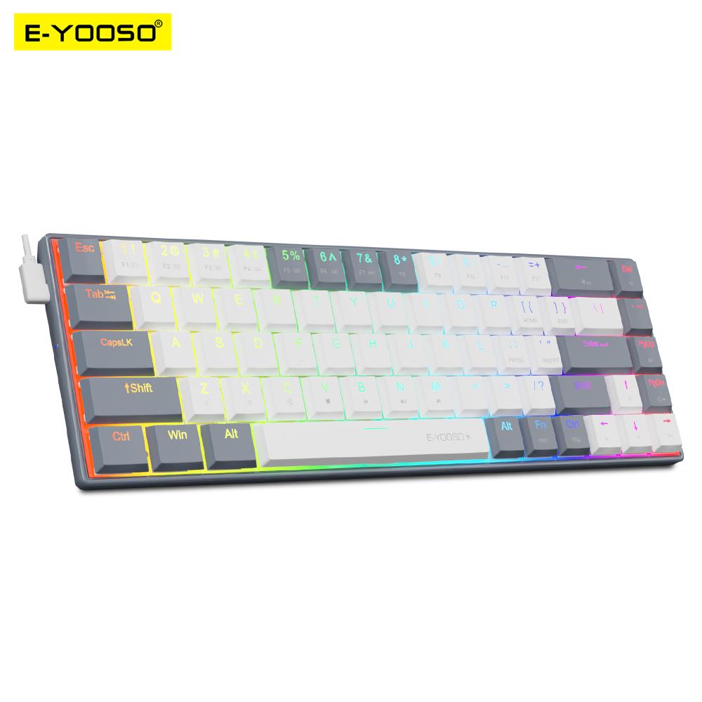 E-YOOSO A68 RGB Mini Slim USB  - đánh giá và giá Gaming Keyboard Budget