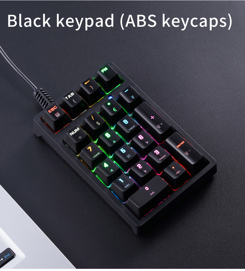 T21 Mini Number Keypad RGB Bac - đánh giá và giá Keyboard Gaming Blue Switch