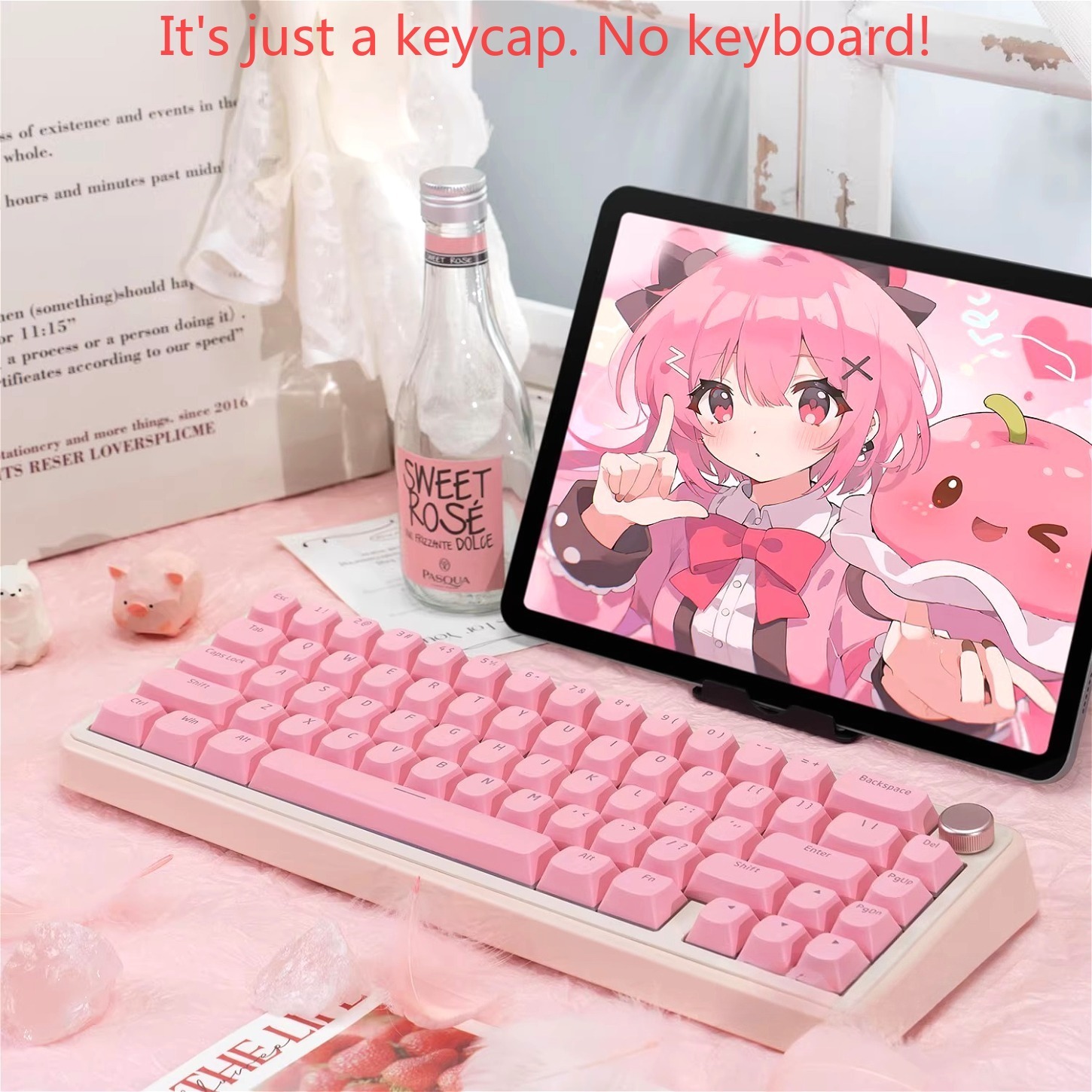 OEM Simple Pink Pudding Charac - đánh giá và giá Keyboard Gaming Transparent