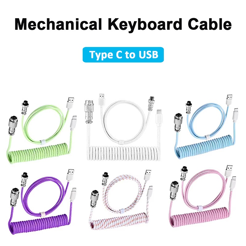 Mechanical Keyboard Coiled Cab - đánh giá và giá Gaming Keyboard Type C