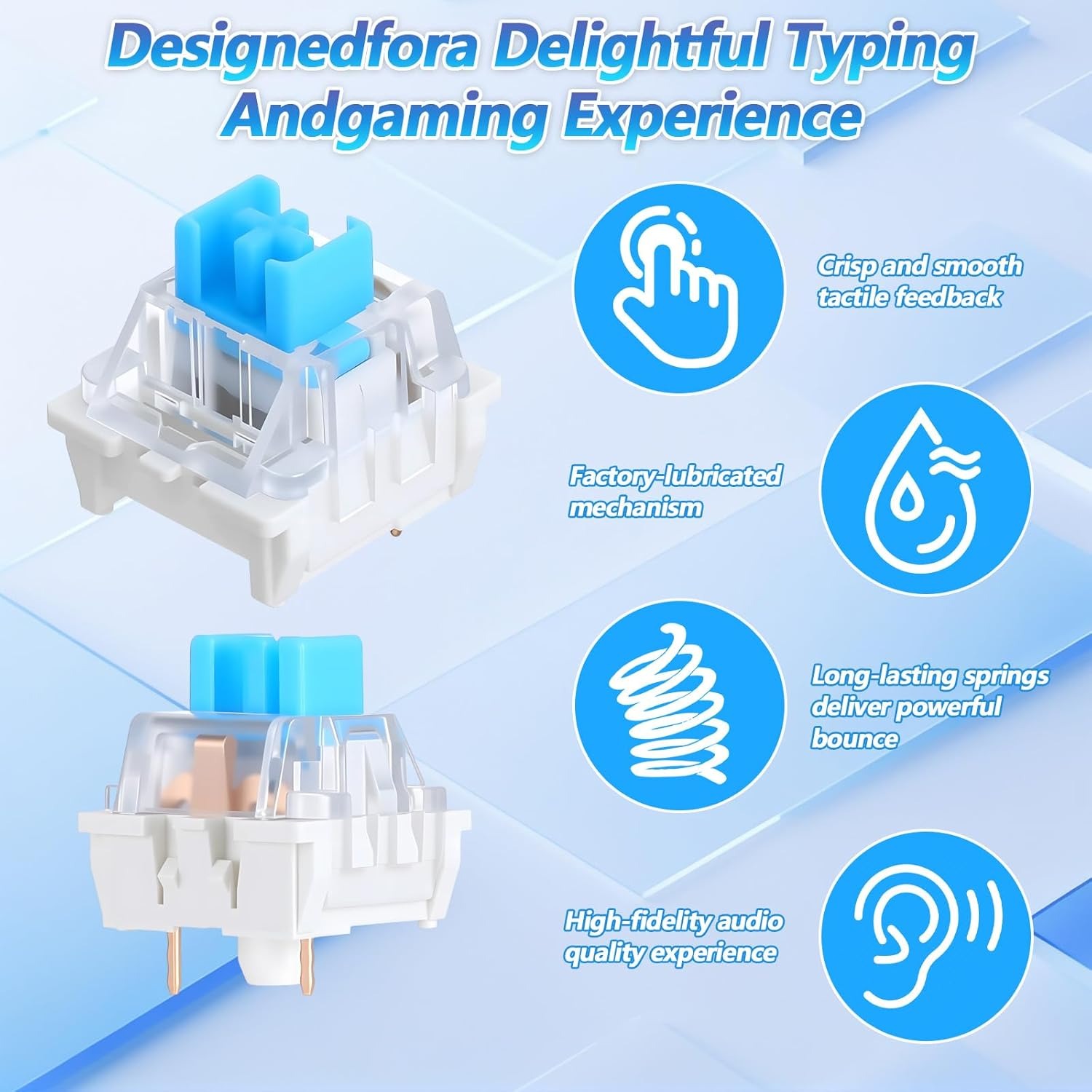 100 Practical Blue Switches, H - đánh giá và giá Keyboard Gaming Blue Switch