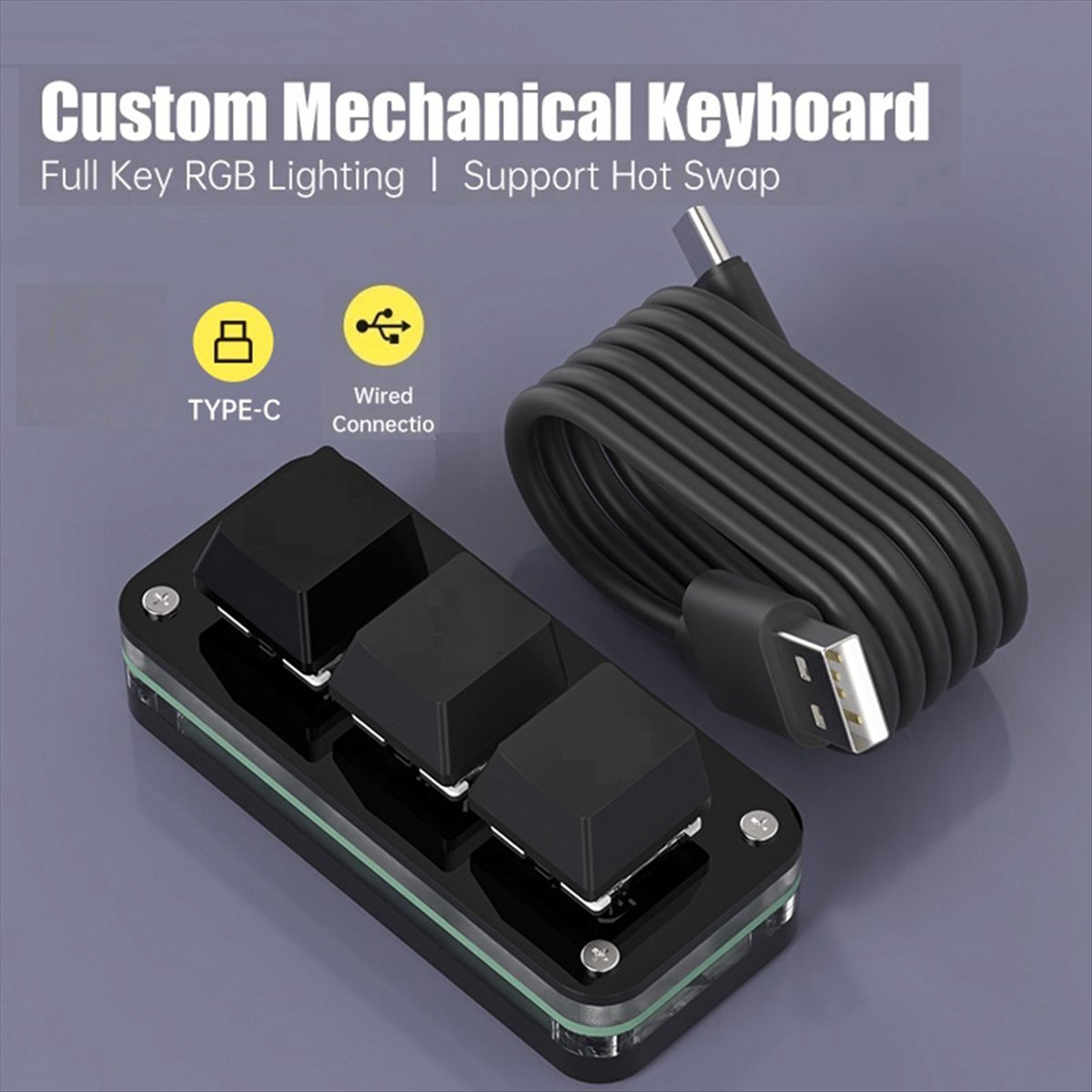 doyou 3 Keys Macro Programming - đánh giá và giá Gaming Keyboard Mini