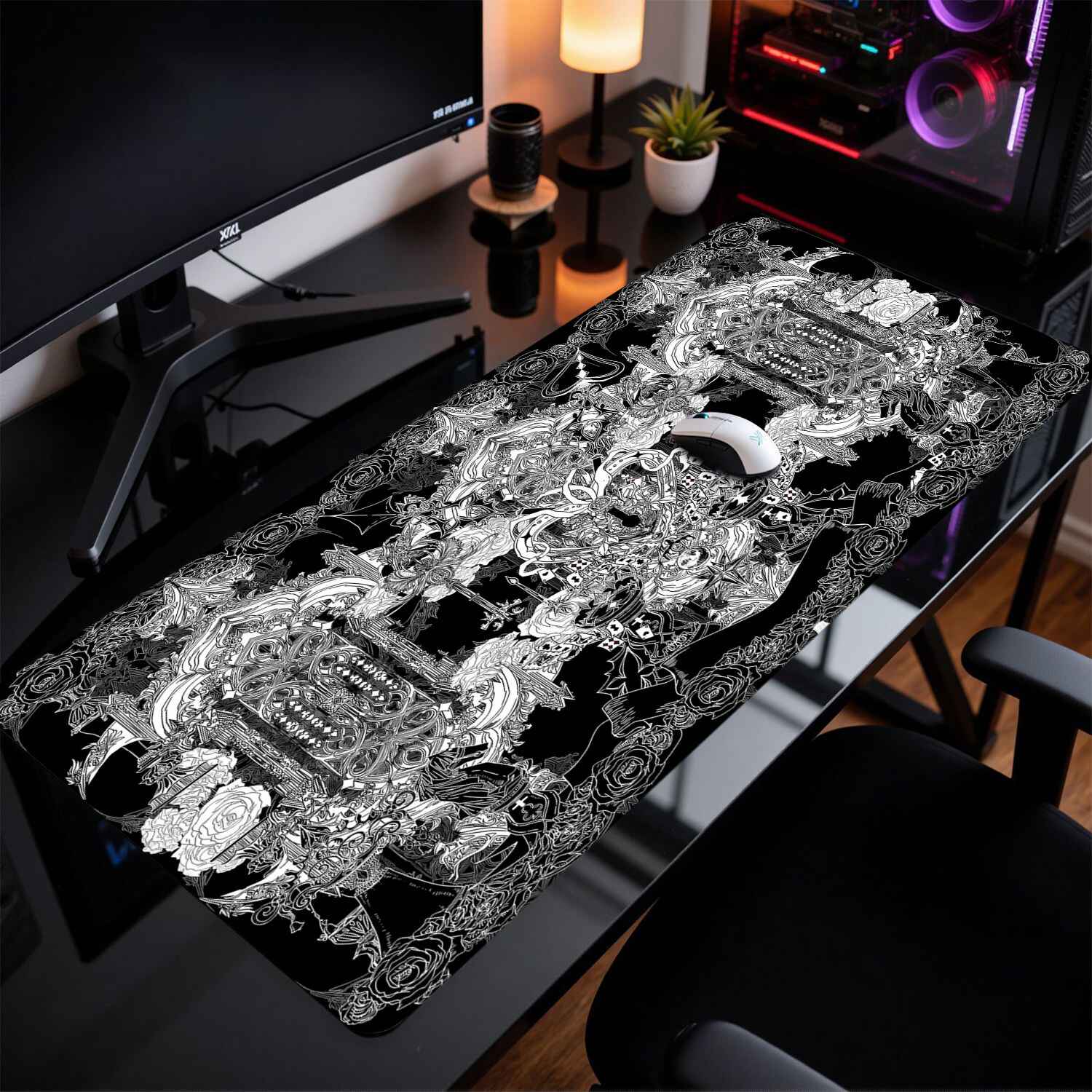 Divine Realm Gothic Building M - đánh giá và giá Gaming Keyboard And Mouse Pad