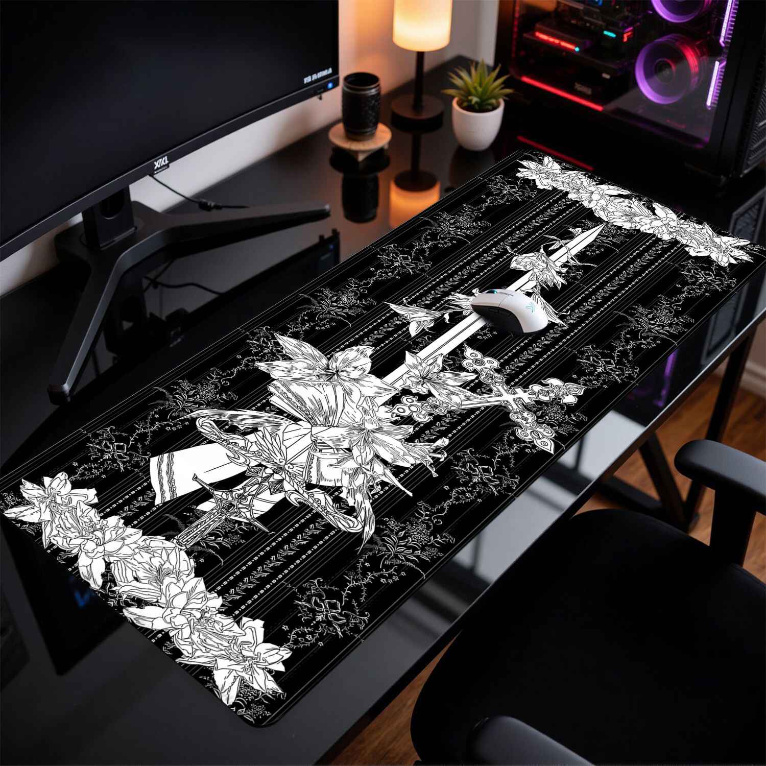 Divine Realm Gothic Building M - đánh giá và giá Gaming Keyboard And Mouse Pad