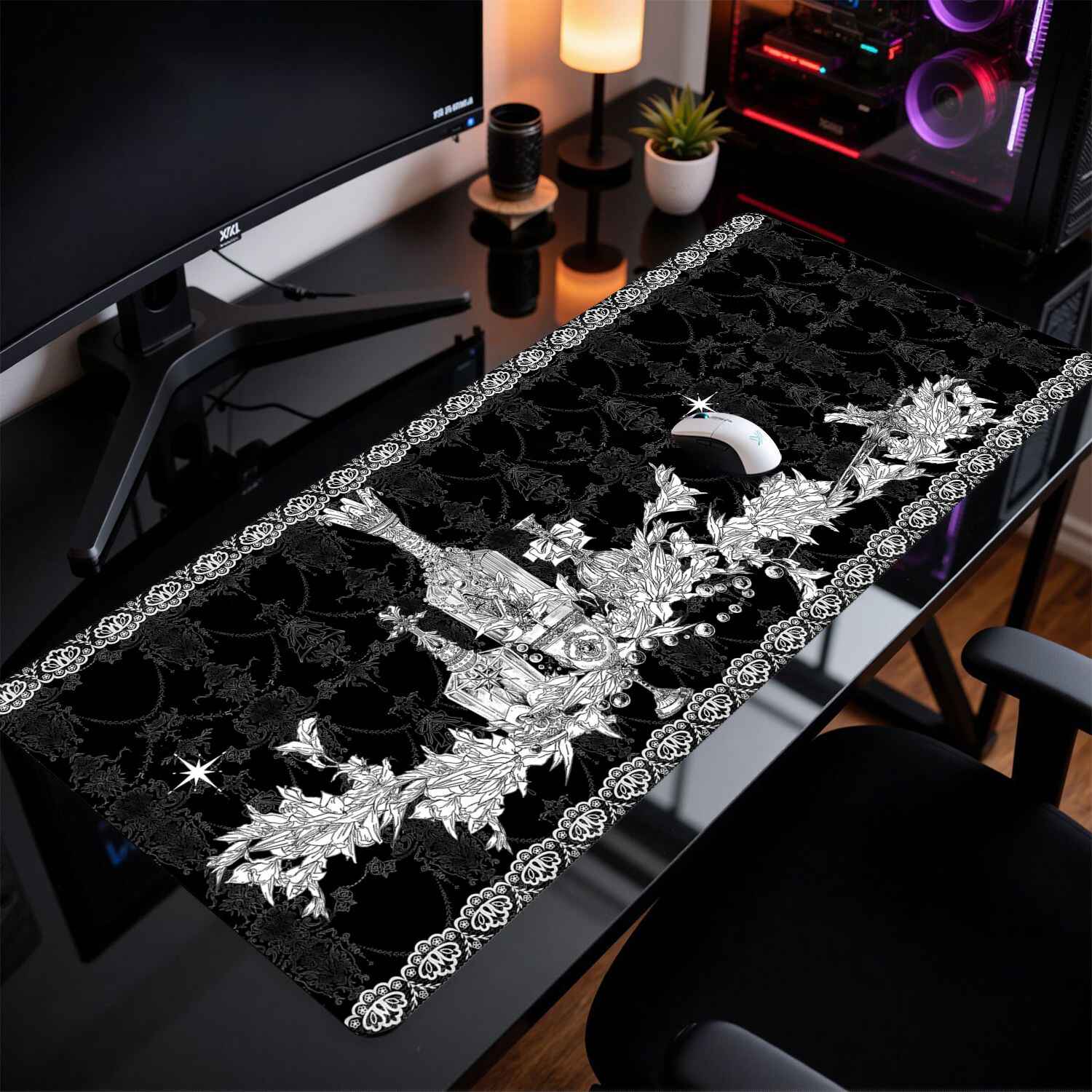 Divine Realm Gothic Building M - đánh giá và giá Gaming Keyboard And Mouse Pad