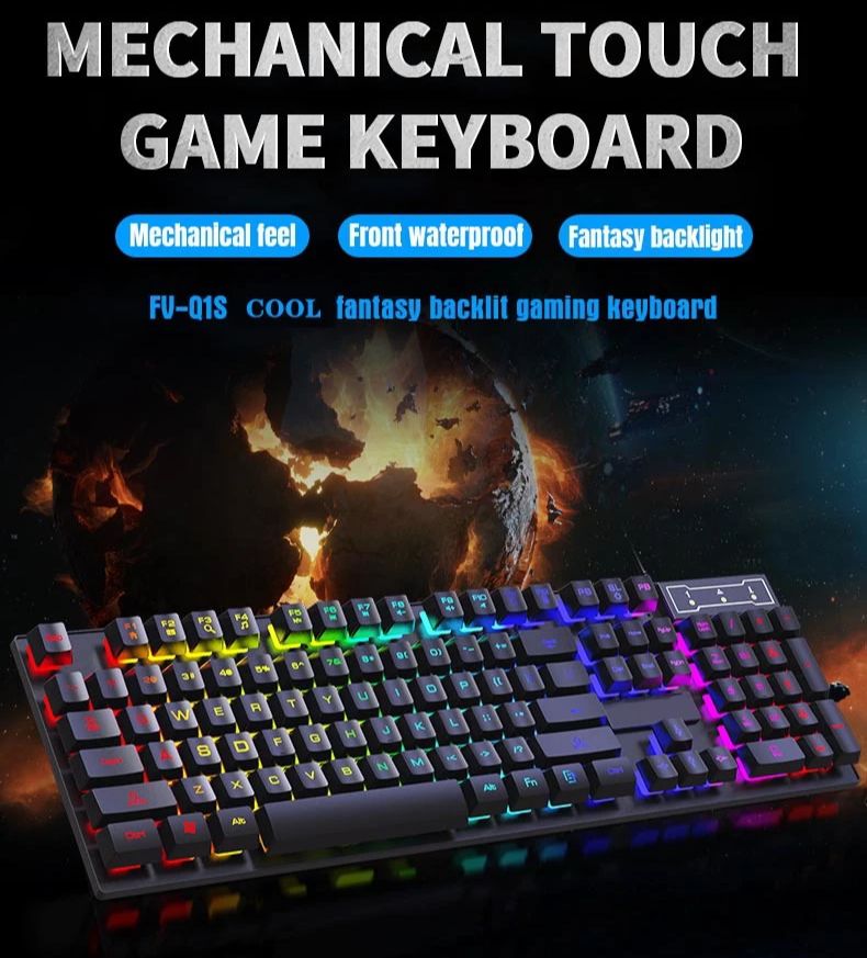RGB Wired Mechanical Keyboard  - đánh giá và giá Gaming Keyboard Budget