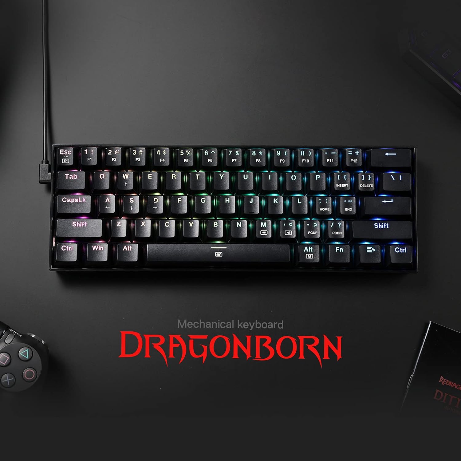 Redragon K630 Dragonborn 60% W - đánh giá và giá Gaming Keyboard Thocky