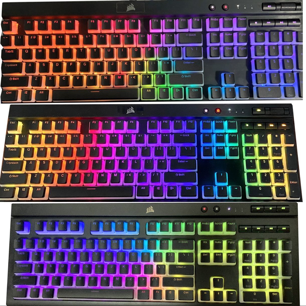 Translucent Corsair Pudding Ke - đánh giá và giá Gaming Keyboard Corsair