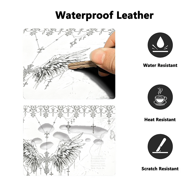 Leather Mousepad Black White A - đánh giá và giá Gaming Keyboard And Mouse Pad