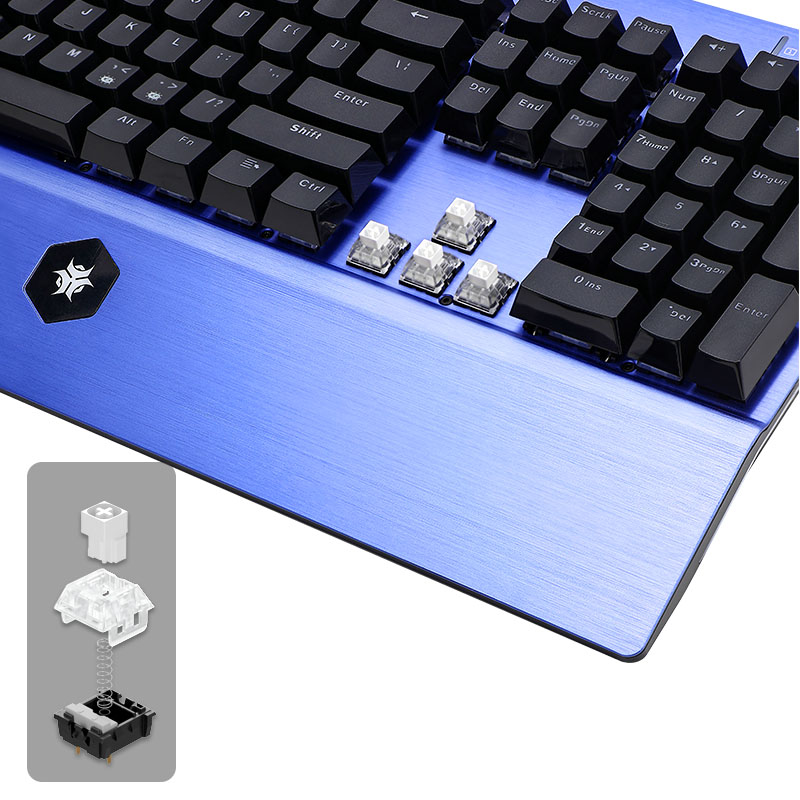HEXGEARS GK739 Hot Swappable d - đánh giá và giá Keyboard Gaming Blue Switch
