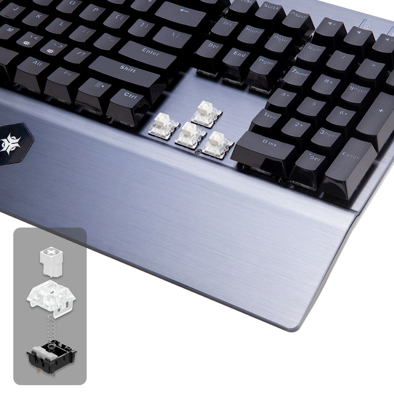 HEXGEARS GK739 Hot Swappable d - đánh giá và giá Keyboard Gaming Blue Switch